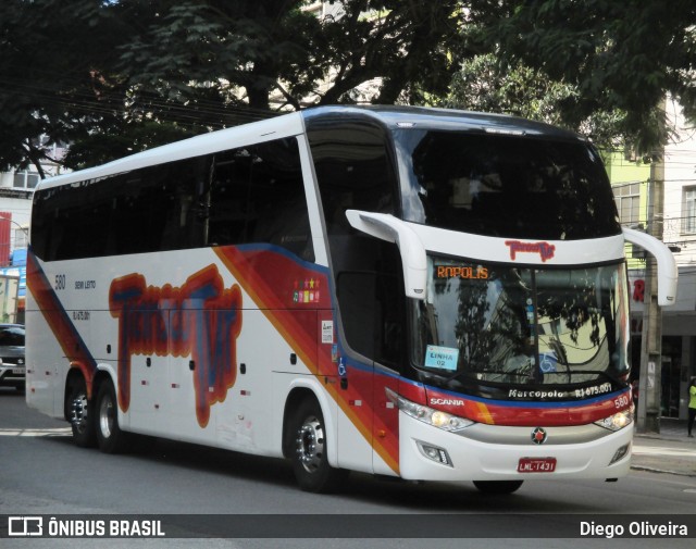 Transcotur RJ 675.001 (580) na cidade de Teresópolis, Rio de Janeiro, Brasil, por Diego Oliveira. ID da foto: 8249705.