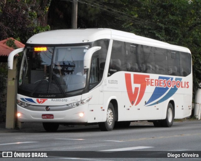 Viação Teresópolis RJ 203.070 na cidade de Teresópolis, Rio de Janeiro, Brasil, por Diego Oliveira. Número da foto: #8249902.