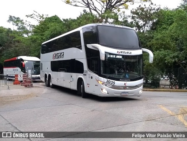 Kaissara - Viação Caiçara 3035 na cidade de São Paulo, São Paulo, Brasil, por Felipe Vitor Paixão Vieira. Número da foto: #8253378.