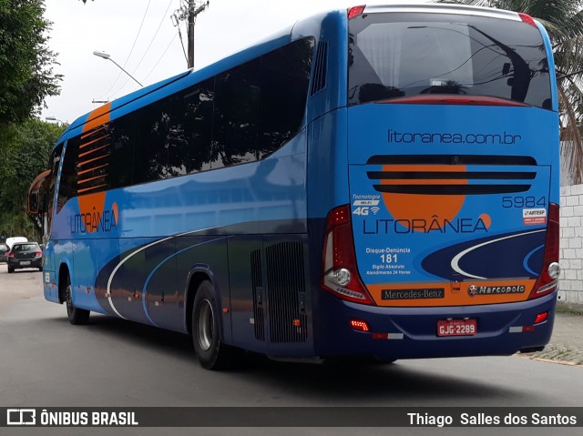 Litorânea Transportes Coletivos 5984 na cidade de Bertioga, São Paulo, Brasil, por Thiago  Salles dos Santos. Número da foto: #8253840.