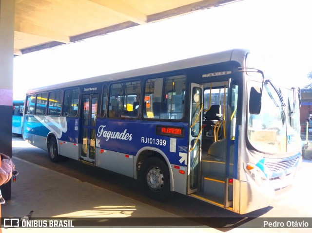 Auto Ônibus Fagundes RJ 101.399 na cidade de Niterói, Rio de Janeiro, Brasil, por Pedro Otávio. ID da foto: 8254277.