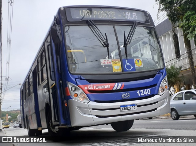 Viação Sul Fluminense 1240 na cidade de Volta Redonda, Rio de Janeiro, Brasil, por Matheus Martins da Silva. ID da foto: 8254234.