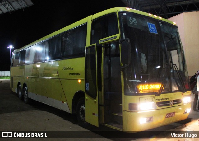 Viação Itapemirim 45307 na cidade de Imperatriz, Maranhão, Brasil, por Victor Hugo. ID da foto: 8255045.