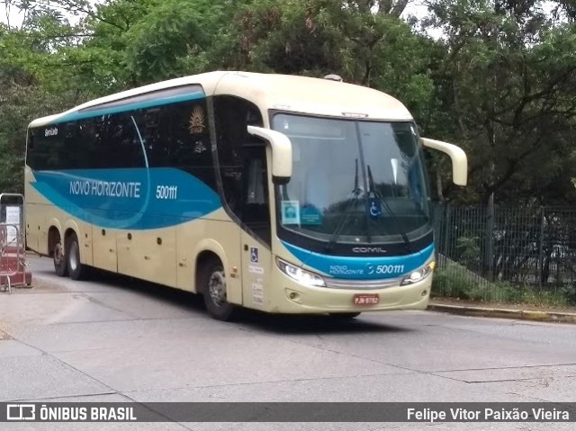 Viação Novo Horizonte 500111 na cidade de São Paulo, São Paulo, Brasil, por Felipe Vitor Paixão Vieira. Número da foto: #8253326.