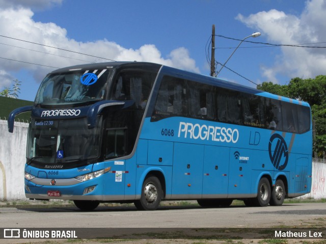 Auto Viação Progresso 6068 na cidade de Recife, Pernambuco, Brasil, por Matheus Lex. Número da foto: #8258180.