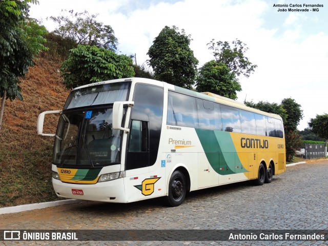 Empresa Gontijo de Transportes 12810 na cidade de João Monlevade, Minas Gerais, Brasil, por Antonio Carlos Fernandes. ID da foto: 8256489.