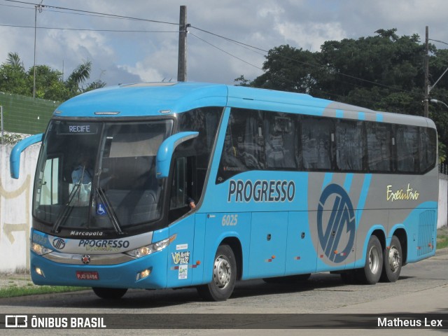 Auto Viação Progresso 6025 na cidade de Recife, Pernambuco, Brasil, por Matheus Lex. ID da foto: 8258179.