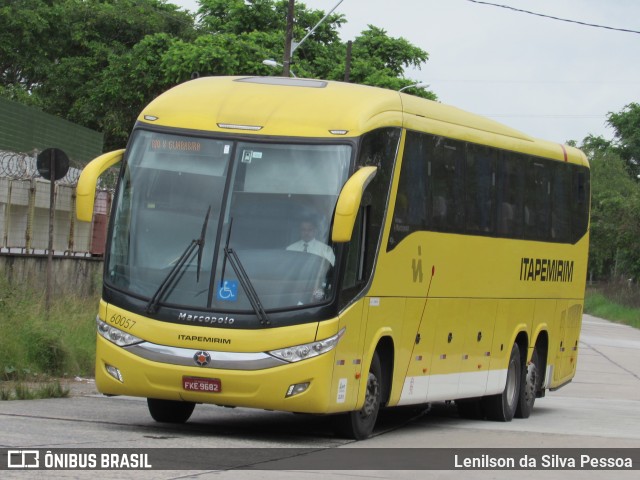 Viação Itapemirim 60057 na cidade de Recife, Pernambuco, Brasil, por Lenilson da Silva Pessoa. Número da foto: #8257749.
