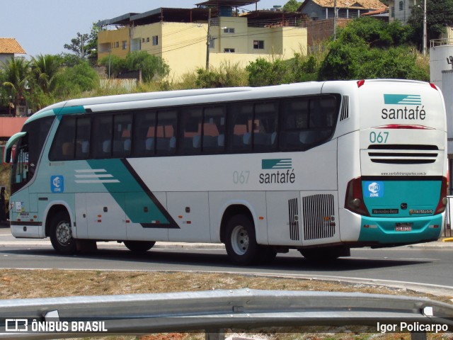 Santa Fé Transportes 067 na cidade de Divinópolis, Minas Gerais, Brasil, por Igor Policarpo. ID da foto: 8257721.