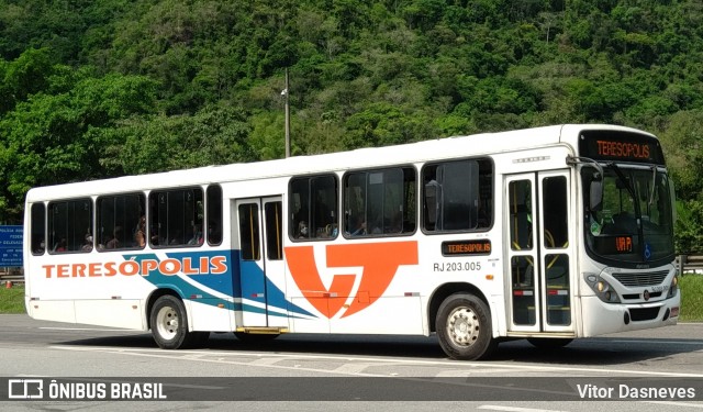 Viação Teresópolis RJ 203.005 na cidade de Guapimirim, Rio de Janeiro, Brasil, por Vitor Dasneves. Número da foto: #8255960.
