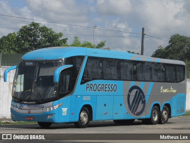 Auto Viação Progresso 6035 na cidade de Recife, Pernambuco, Brasil, por Matheus Lex. Número da foto: #8258240.