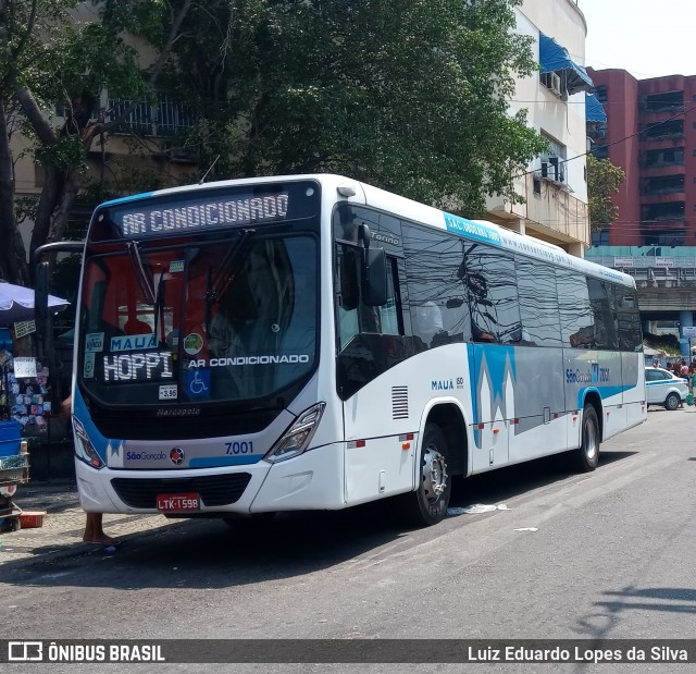 Viação Mauá 7.001 na cidade de São Gonçalo, Rio de Janeiro, Brasil, por Luiz Eduardo Lopes da Silva. ID da foto: 8259581.