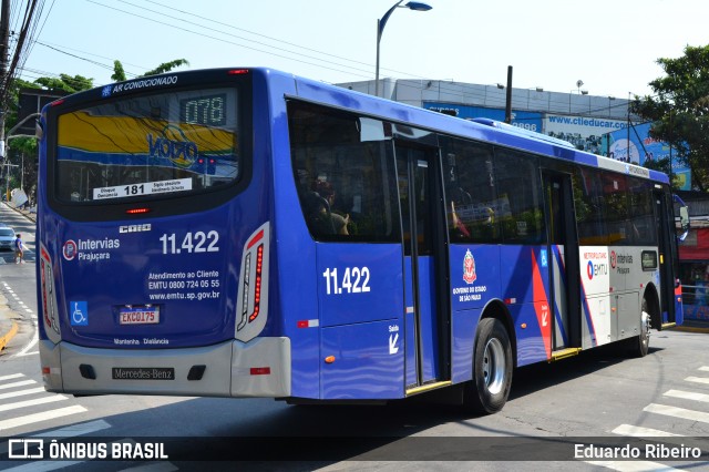 Viação Pirajuçara 11.422 na cidade de Taboão da Serra, São Paulo, Brasil, por Eduardo Ribeiro. ID da foto: 8260764.