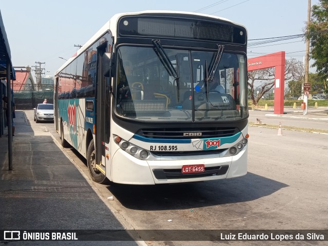 Auto Viação 1001 RJ 108.595 na cidade de Niterói, Rio de Janeiro, Brasil, por Luiz Eduardo Lopes da Silva. ID da foto: 8258958.