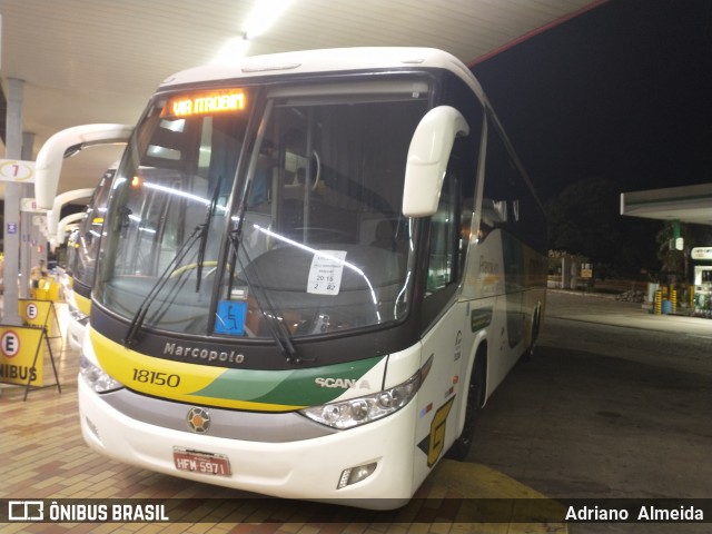 Empresa Gontijo de Transportes 18150 na cidade de João Monlevade, Minas Gerais, Brasil, por Adriano  Almeida. ID da foto: 8260395.