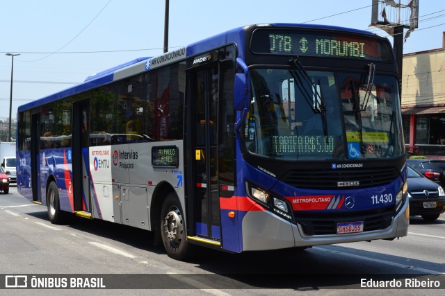 Viação Pirajuçara 11.430 na cidade de Taboão da Serra, São Paulo, Brasil, por Eduardo Ribeiro. ID da foto: 8260813.