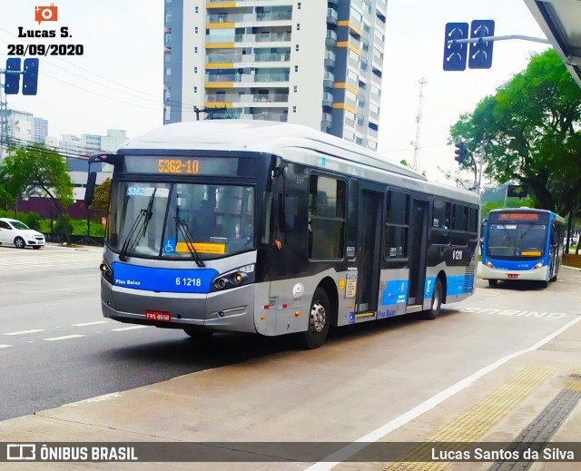 Viação Cidade Dutra 6 1218 na cidade de São Paulo, São Paulo, Brasil, por Lucas Santos da Silva. ID da foto: 8258678.