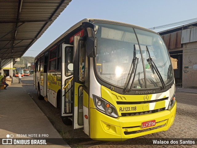 Viação Nilopolitana RJ 123.118 na cidade de Queimados, Rio de Janeiro, Brasil, por Walace dos Santos. Número da foto: #8260267.