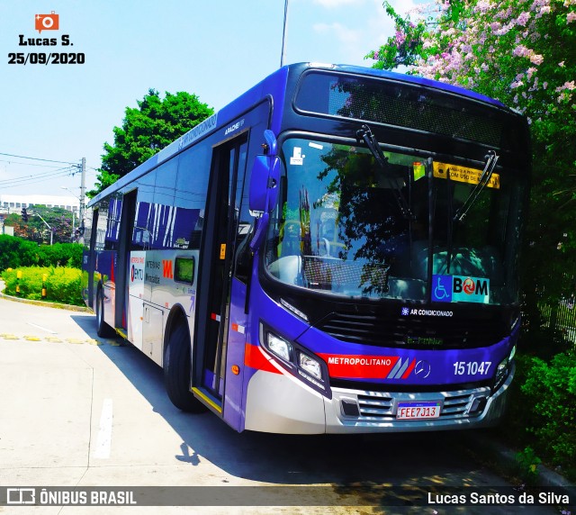 Viação Miracatiba 15.1047 na cidade de São Paulo, São Paulo, Brasil, por Lucas Santos da Silva. ID da foto: 8258671.