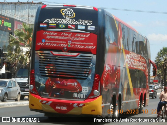 Expresso Pernambuco Turismo 19001 na cidade de Timon, Maranhão, Brasil, por Francisco de Assis Rodrigues da Silva. ID da foto: 8259961.