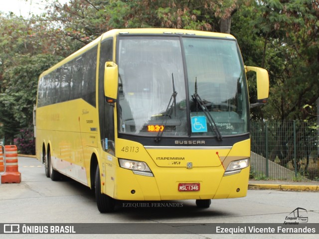 Viação Itapemirim 48113 na cidade de São Paulo, São Paulo, Brasil, por Ezequiel Vicente Fernandes. Número da foto: #8262130.
