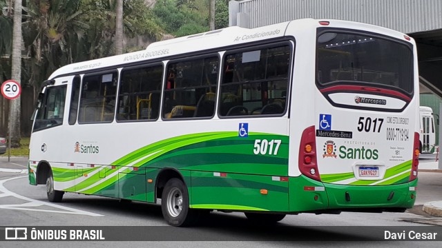 Viação Piracicabana Santos 5017 na cidade de Santos, São Paulo, Brasil, por Davi Cesar. Número da foto: #8261242.