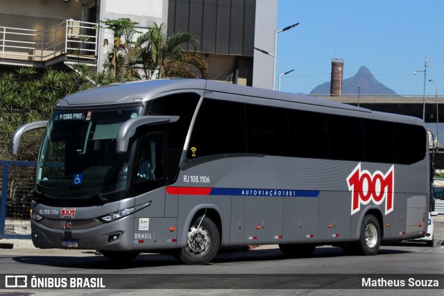 Auto Viação 1001 RJ 108.1106 na cidade de Rio de Janeiro, Rio de Janeiro, Brasil, por Matheus Souza. Número da foto: #8263107.