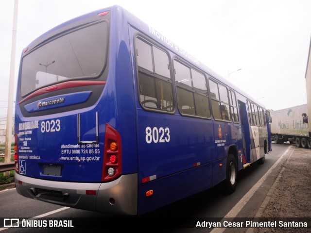 BR Mobilidade Baixada Santista 8023 na cidade de Cariacica, Espírito Santo, Brasil, por Adryan Cesar Pimentel Santana. Número da foto: #8261497.