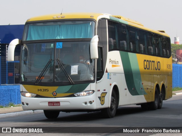 Empresa Gontijo de Transportes 14315 na cidade de São Paulo, São Paulo, Brasil, por Moaccir  Francisco Barboza. ID da foto: 8262952.