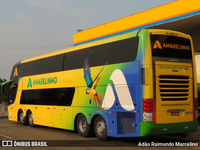 Viação Amarelinho 13803 na cidade de Belo Horizonte, Minas Gerais, Brasil, por Adão Raimundo Marcelino. ID da foto: 8262763.