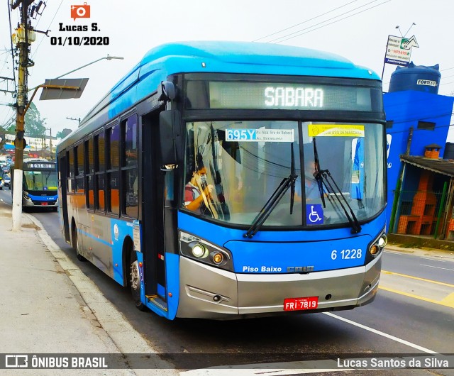 Viação Grajaú S.A. 6 1228 na cidade de São Paulo, São Paulo, Brasil, por Lucas Santos da Silva. ID da foto: 8263796.