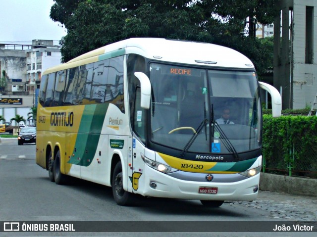 Empresa Gontijo de Transportes 18420 na cidade de Itabuna, Bahia, Brasil, por João Victor. Número da foto: #8329497.