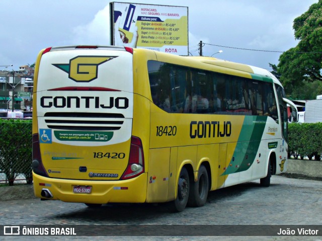 Empresa Gontijo de Transportes 18420 na cidade de Itabuna, Bahia, Brasil, por João Victor. ID da foto: 8329496.