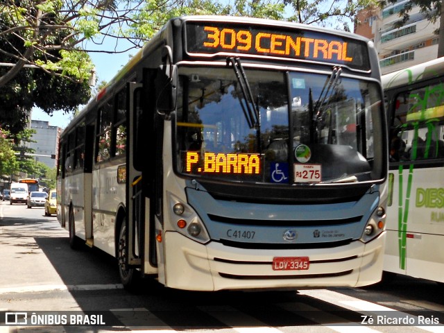 Real Auto Ônibus C41407 na cidade de Rio de Janeiro, Rio de Janeiro, Brasil, por Zé Ricardo Reis. Número da foto: #8356833.