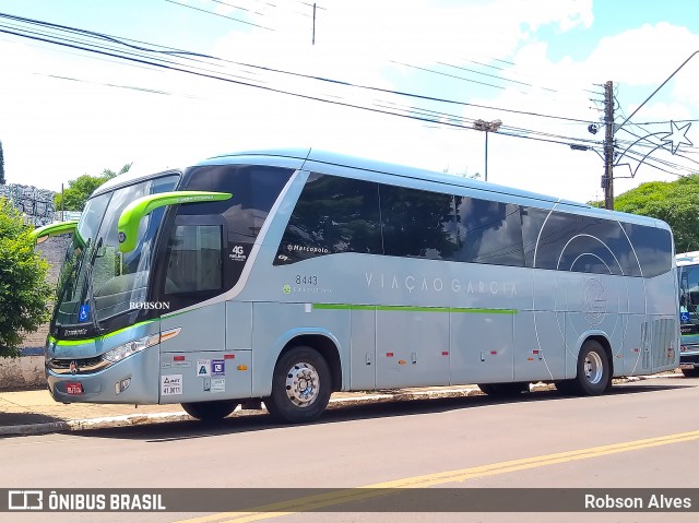 Viação Garcia 8443 na cidade de Jandaia do Sul, Paraná, Brasil, por Robson Alves. Número da foto: #8356614.