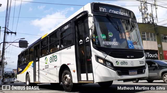 Viação Elite 2331 na cidade de Volta Redonda, Rio de Janeiro, Brasil, por Matheus Martins da Silva. ID da foto: 8356256.