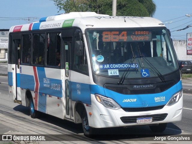 Auto Viação Jabour D86204 na cidade de Rio de Janeiro, Rio de Janeiro, Brasil, por Jorge Gonçalves. ID da foto: 8356604.