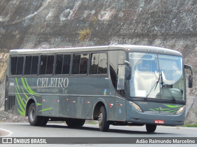 Celeiro Tur Fretamento e Turismo 3024 na cidade de Belo Horizonte, Minas Gerais, Brasil, por Adão Raimundo Marcelino. Número da foto: #8359188.