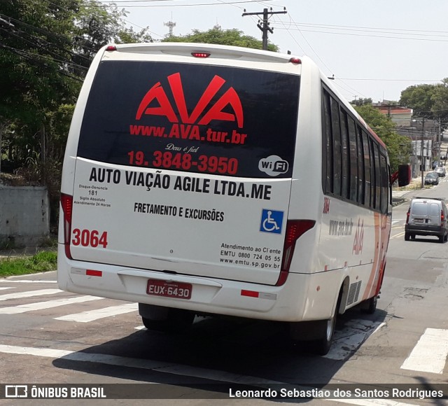 Ava Transportes e Turismo 3064 na cidade de Campinas, São Paulo, Brasil, por Leonardo Sebastiao dos Santos Rodrigues. Número da foto: #8357290.