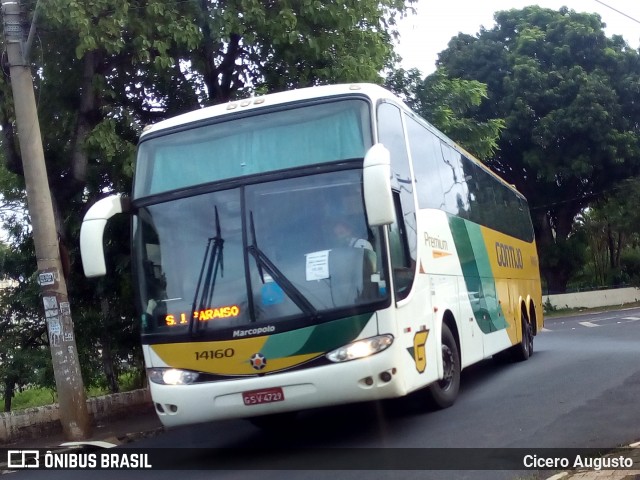 Empresa Gontijo de Transportes 14160 na cidade de Ribeirão Preto, São Paulo, Brasil, por Cicero Augusto. ID da foto: 8360960.