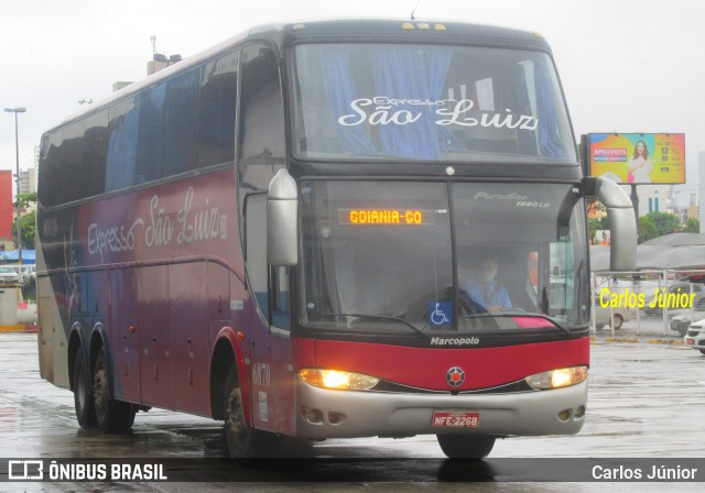 Expresso São Luiz 6870 na cidade de Goiânia, Goiás, Brasil, por Carlos Júnior. Número da foto: #8361666.