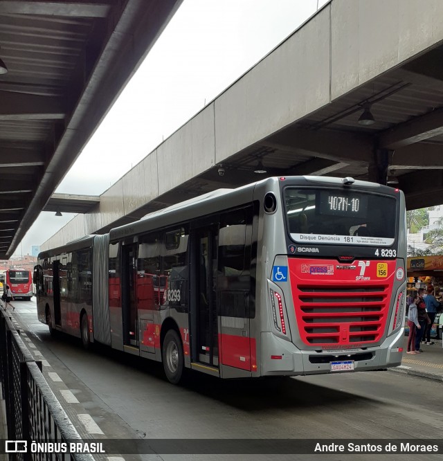 Express Transportes Urbanos Ltda 4 8293 na cidade de São Paulo, São Paulo, Brasil, por Andre Santos de Moraes. Número da foto: #8363660.