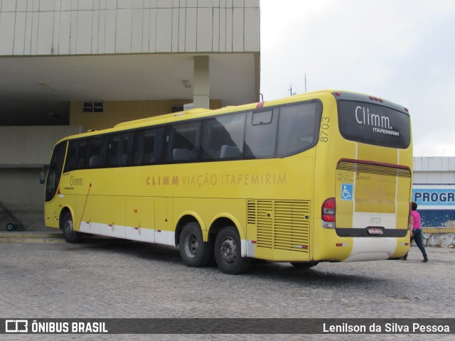 Viação Itapemirim 8703 na cidade de Caruaru, Pernambuco, Brasil, por Lenilson da Silva Pessoa. ID da foto: 8365086.