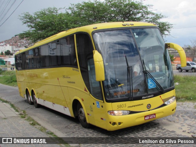 Viação Itapemirim 5805 na cidade de Caruaru, Pernambuco, Brasil, por Lenilson da Silva Pessoa. ID da foto: 8364901.