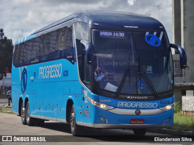 Auto Viação Progresso 6238 na cidade de Natal, Rio Grande do Norte, Brasil, por Elianderson Silva. Número da foto: #8363881.