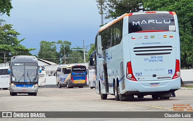 Marlu Turismo 707 na cidade de Rio de Janeiro, Rio de Janeiro, Brasil, por Claudio Luiz. ID da foto: 8367462.