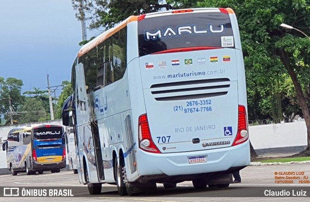 Marlu Turismo 707 na cidade de Rio de Janeiro, Rio de Janeiro, Brasil, por Claudio Luiz. ID da foto: 8367460.