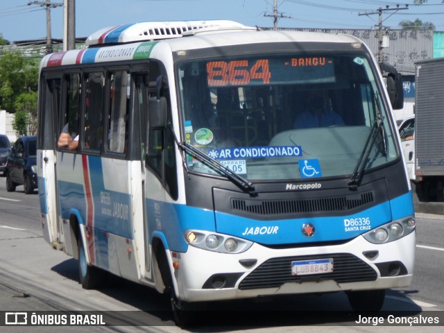 Auto Viação Jabour D86336 na cidade de Rio de Janeiro, Rio de Janeiro, Brasil, por Jorge Gonçalves. ID da foto: 8366247.