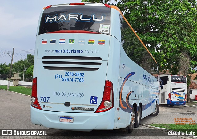 Marlu Turismo 707 na cidade de Rio de Janeiro, Rio de Janeiro, Brasil, por Claudio Luiz. Número da foto: #8367450.