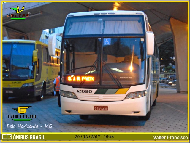 Empresa Gontijo de Transportes 12690 na cidade de Belo Horizonte, Minas Gerais, Brasil, por Valter Francisco. Número da foto: #8368975.